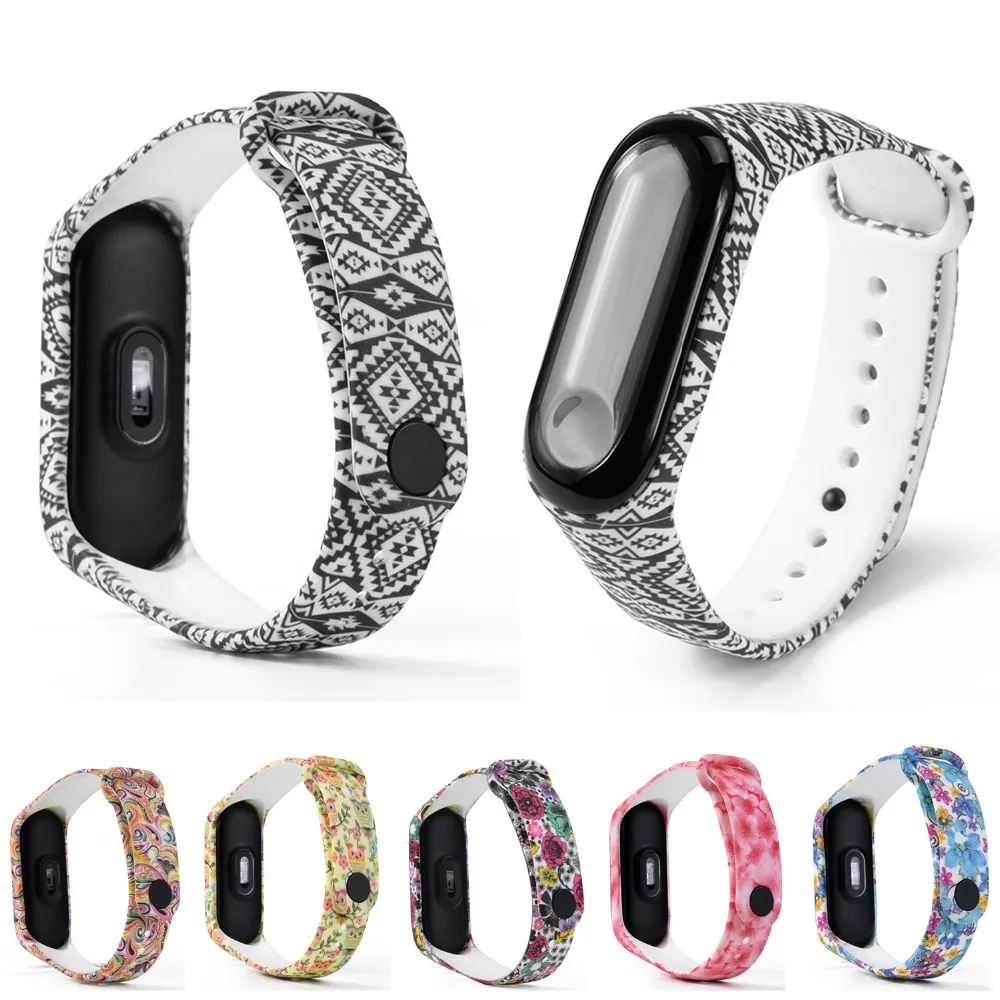 

Fashion Pattern TPU Original Smart Wrist Stylish Adjustable Watch Strap Skin-friendly Replacement For XiaoMi Mi Band 3 10Jun 25