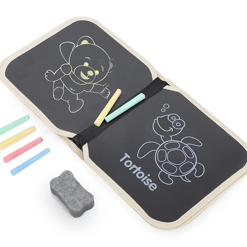 

Portable Soft Board Drawing Book Blackboard Picture Album Children Chalk Painting Pack Writing Sketchpad Children Drawing Toys
