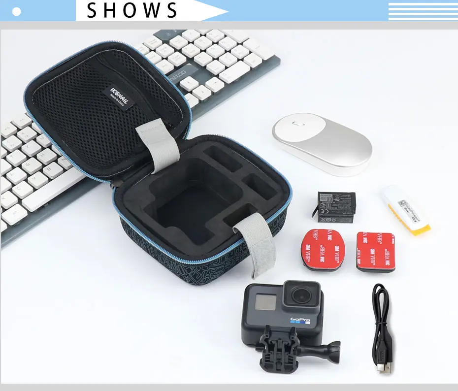 Shellnail Gopro аксессуары EVA защитный чехол для хранения и переноски для Gopro Hero 5/6/7 крепление действие аксессуары для видеокамеры сумки