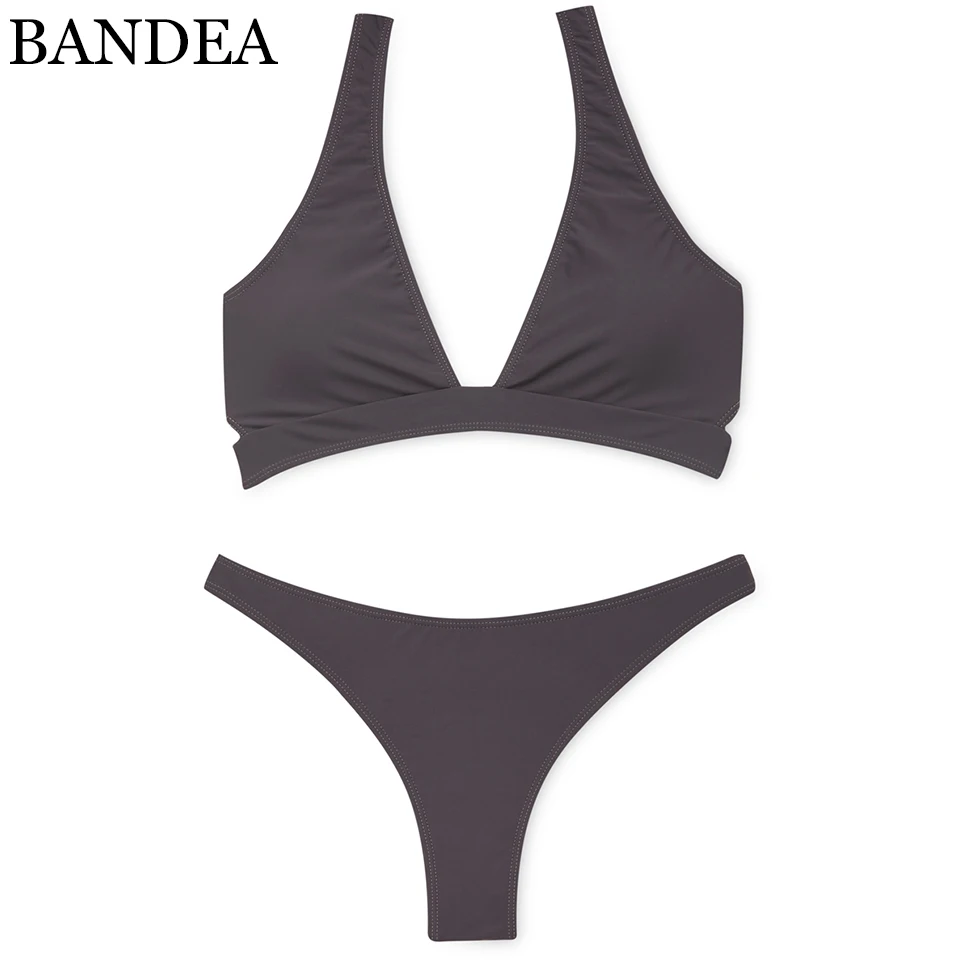 BANDEA sexy women bikini halter top bikini set swimsuit bandage