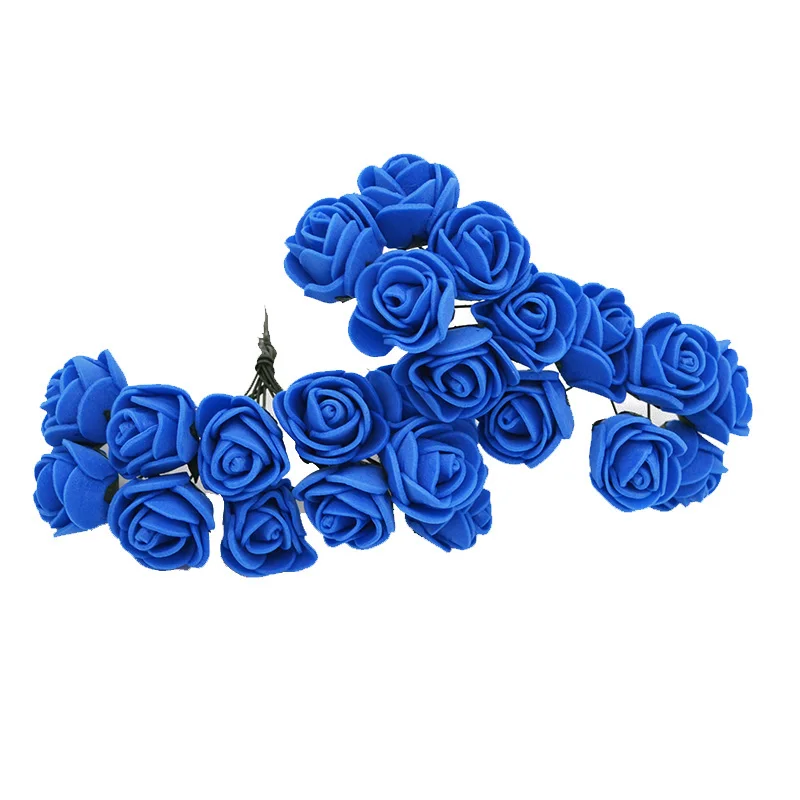 2 см мини цветы розы Искусственные из ПЭ пены цветок для дома свадебное украшение автомобиля помпон для гирлянды «сделай сам» декоративный свадебный цветок