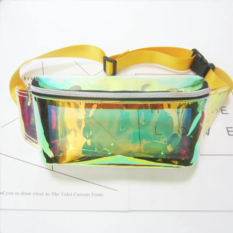 LXFZQ fanny pack лазерный кошелек полупрозрачная Светоотражающая нагрудная поясная