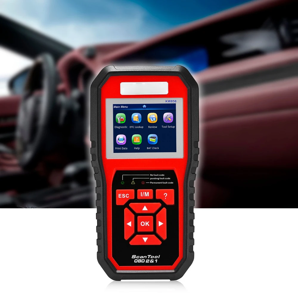 OBD2 ODB 2 Automotive Scanner KW850 Multi languages Full OBD 2 Function ...