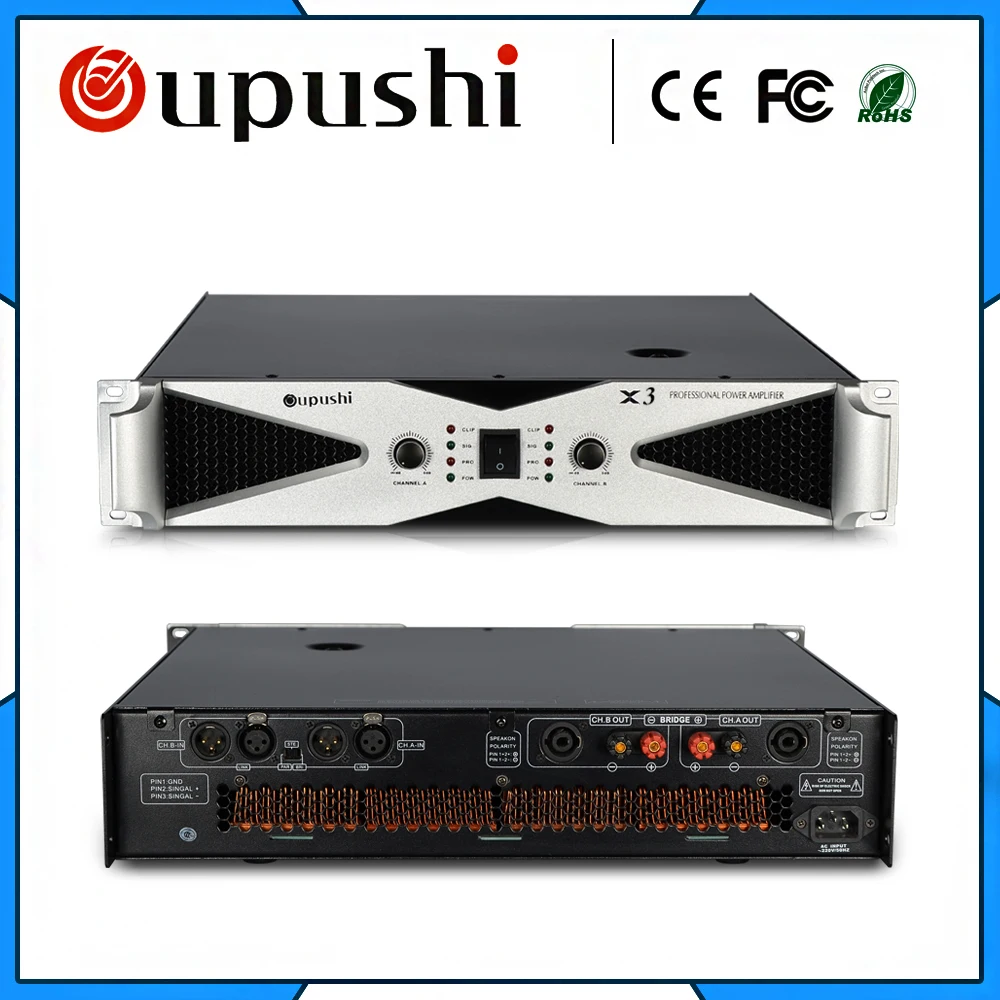 Oupushi X3 350 Вт караоке усилитель двухканальный Профессиональный мощности|professional power
