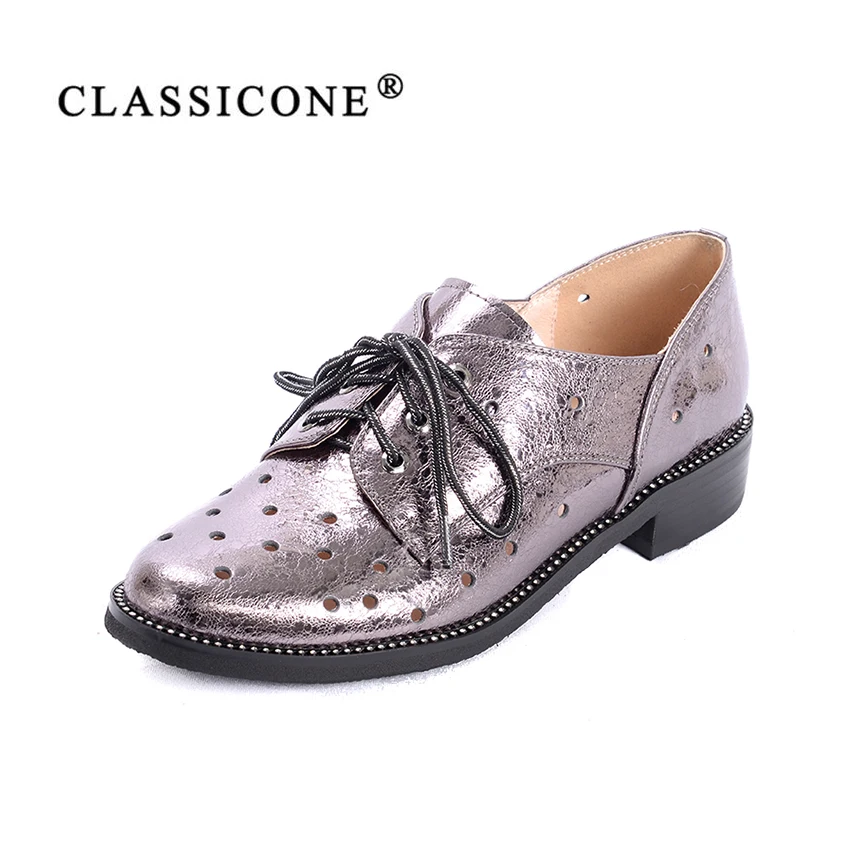 

women shoes woman scoop spring autumn flats with genuine leather fashion brand lace-Up decoration luxury style sexy CLASSICONE