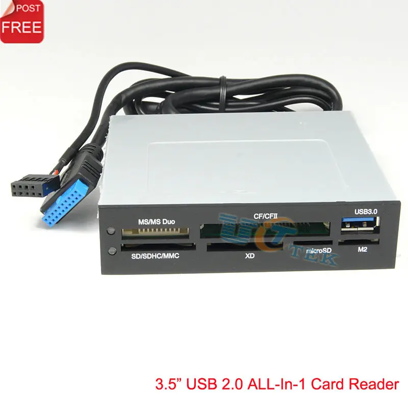 3.5" USB 2.0 All in 1 Internal Flash Memory Card Reader SD XD TF CF MS