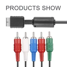 1pcs NEW Arrival HD Component AV Video-Audio Cable Cord For PS2 PS3 Slim Component TV AV Video-Audio Cable Cord Free Shipping