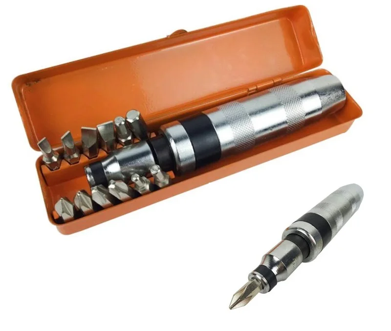 

13 In 1 Multi-purpose Heavy Duty Slotted/Phillips/Hex Impact Screwdriver Bits Set For Repair Tools Driver Chisel Bits Tool Set