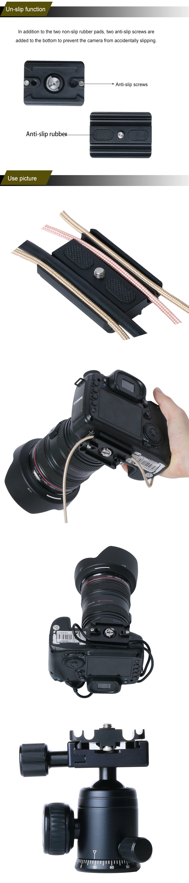 Линия передачи данных штатив для камеры стабильный кабельный замок для цифровой зеркальной камеры для быстрого крепления пластины зажим
