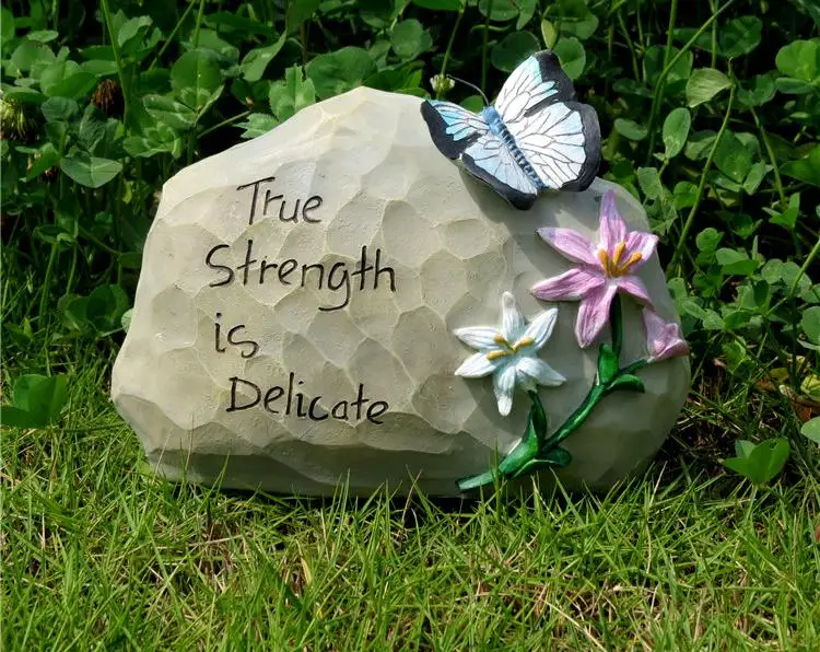 

Garden Resin Stone, Simulation Stone Furnishings, Garden Ornaments Stone Pendant Home Decor Garden Supplies