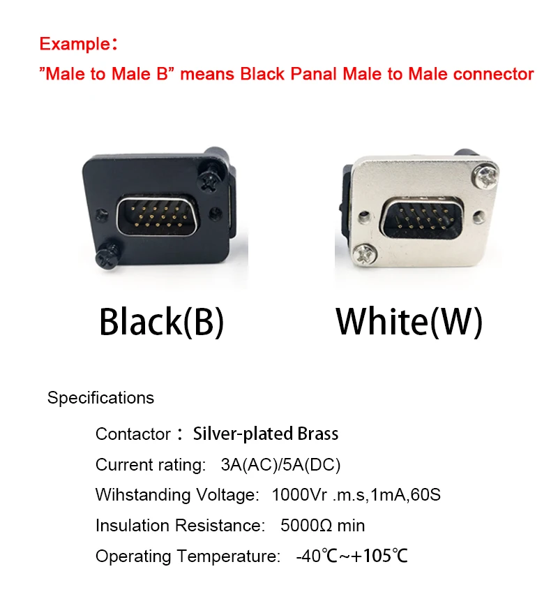 DB15 кабель для передачи данных разъем штепсельный разъем VGA Панель монтаж D Тип разъем 3 ряда 15pin порт Гнездо женский мужской адаптер DP15