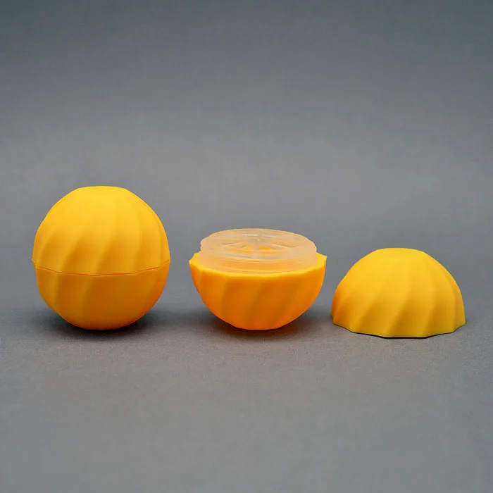 Цвет 7 г пустые банки для мяч Форма Пластик бальзам для губ Lip Stick бутылка DIY косметической упаковки бутылок 20 шт./лот p111 - Цвет: Оранжевый