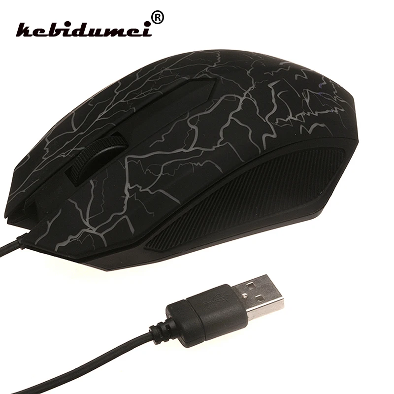

kebidumei LED Colorful 2400 DPI USB Wired Computer Gaming Mouse Professional Ultra-precise Game for LOL for Dota 2 Gamer