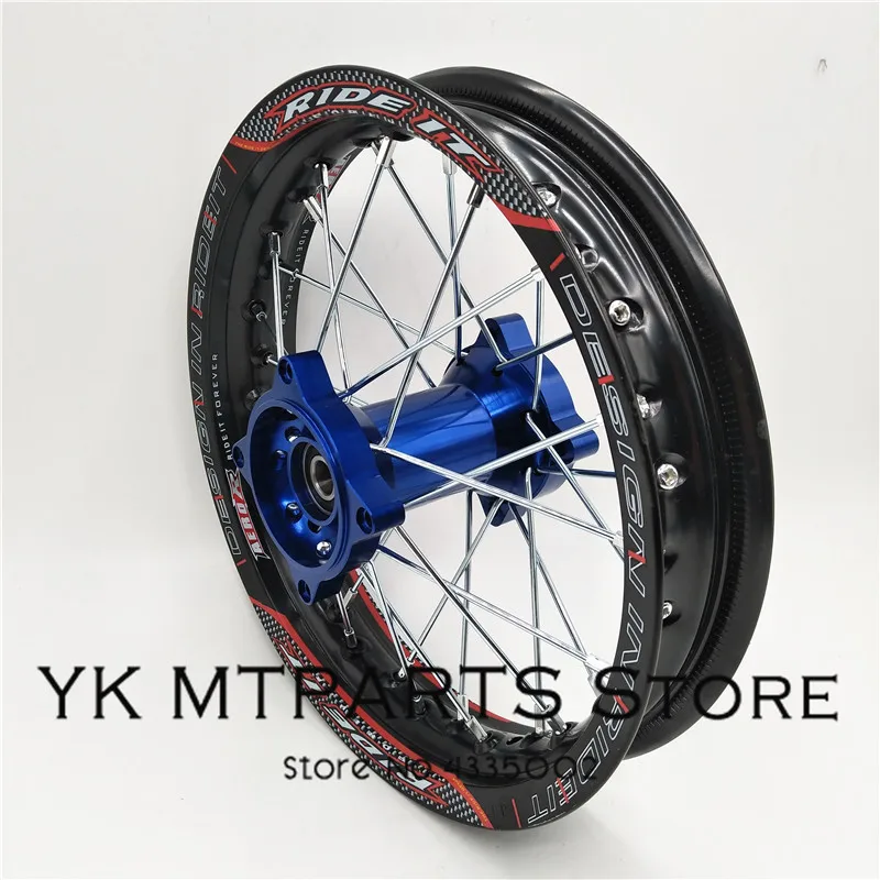 

1.85 x 12inch Rear Rims Aluminum Alloy Disc Plate Wheel Rims CNC Hub 12" 32 spoke for dirt bike pit bike wheel spare parts