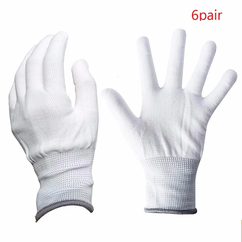 

6pair Antistatic Gloves Anti Static ESD Electronic Working Gloves pu coated palm coated finger PC Antiskid for Finger Protection