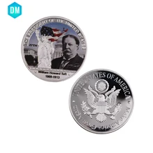 Бизнес сувенир подарки американский президент Серебряная монета 27-й президент виллиарн Ховард Taft вызов монета металлические поделки