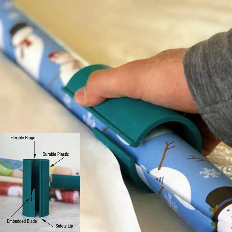 Roll Wrapping Paper Cutter Wrapping Paper Cut Tool Sliding Cutter Cuts