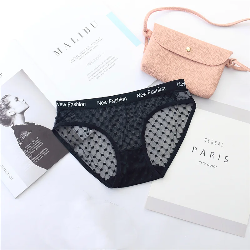Women's Transparent Panties Ultra-thin Seamless Briefs Low-Rise Women Underwear Ladies Sexy Panty Tempting Underpants for Female (4)