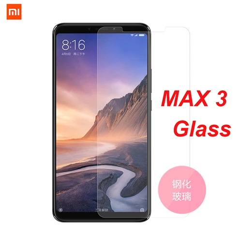 Xiaomi mi MAX 3 чехол из искусственной кожи умный флип-чехол mi Max 3 pro чехлы для телефонов mi Max3 защита из закаленного стекла 6,9 - Цвет: Tempered Glass