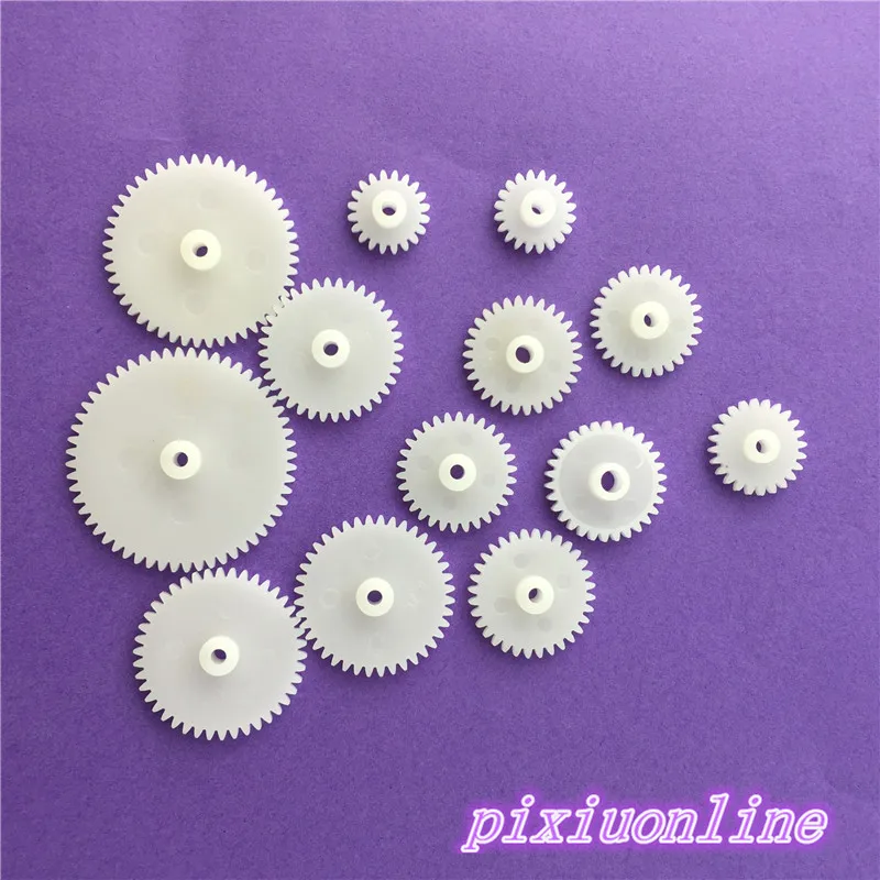 12 piezas K004Y DIY juego de engranajes de eje de plástico de una sola capa de transmisión Robot piezas de alta calidad en venta 12 piezas K004Y DIY juego de engranajes de eje de plástico de una sola capa de transmisión Robot piezas de alta calidad en venta