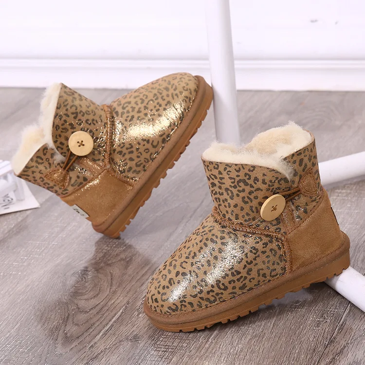 Модные удобные теплые брендовые зимние детские теплые ботинки Толстая Теплая обувь для мальчиков и девочек Нескользящие зимние ботинки для родителей и детей