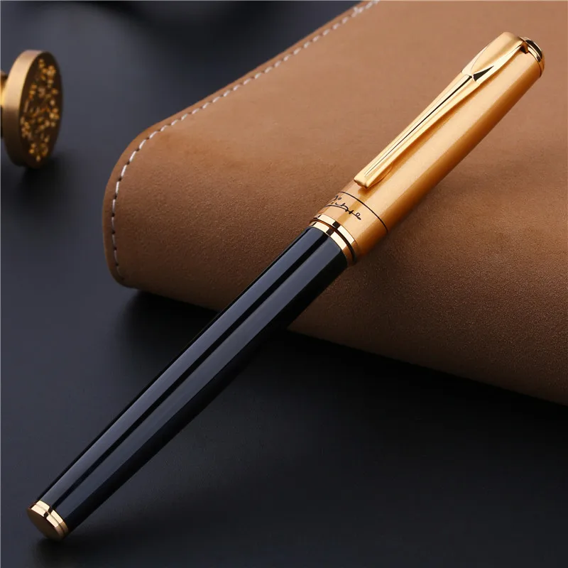 Пикассо 906 роскошные черные и золотые средние чернила/металл/бренд/перьевая ручка хорошего качества с оригинальной коробкой ручки