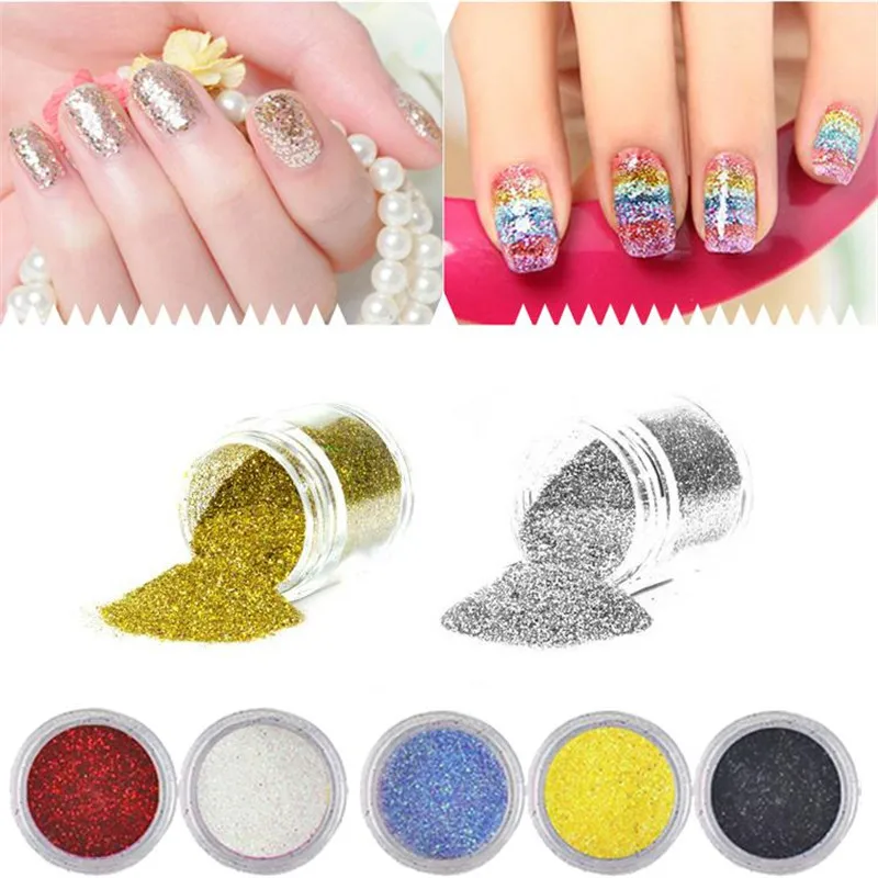 12PCS Mix Color Glitter Powder Set Acrylic Monomer for Nail Art