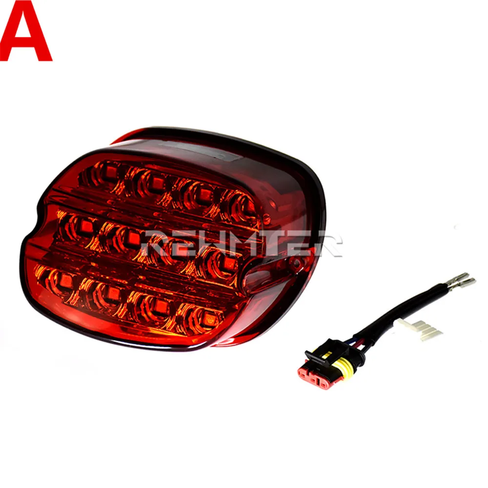 Low Profile Smoked LED Tail Lights For Harley Davidson Dyna, Sportster 883/ 1200, Road King - Brake & Turn Signal | Fruugo NO