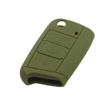 Удаленный ключевой силиконовой кожи(Военная Униформа зеленый) для Volkswagen для VW Гольф Mk7
