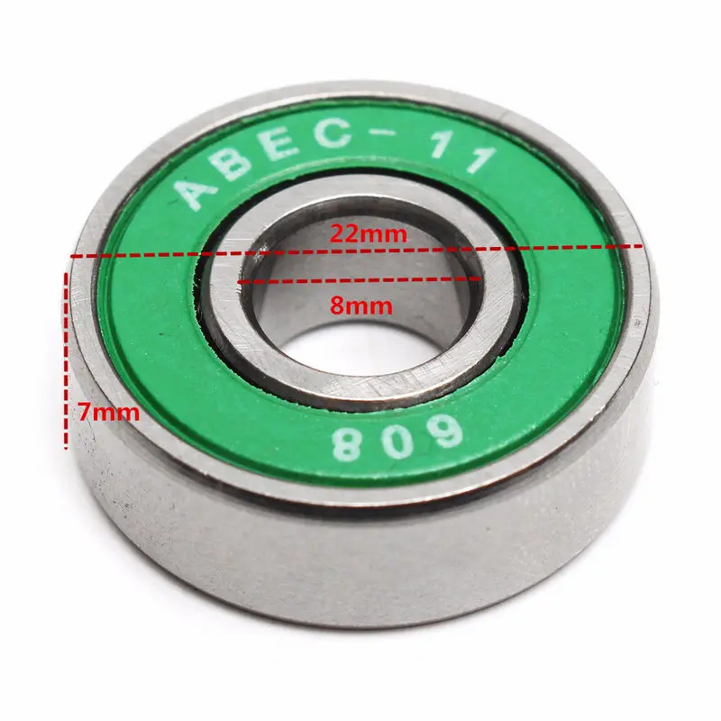 8Pcs 608 ABEC - 11 Skate Roller Inline Skating Scooter Bearing Green Shields Chrome Steel Bearings For Scooter Parts Accessories