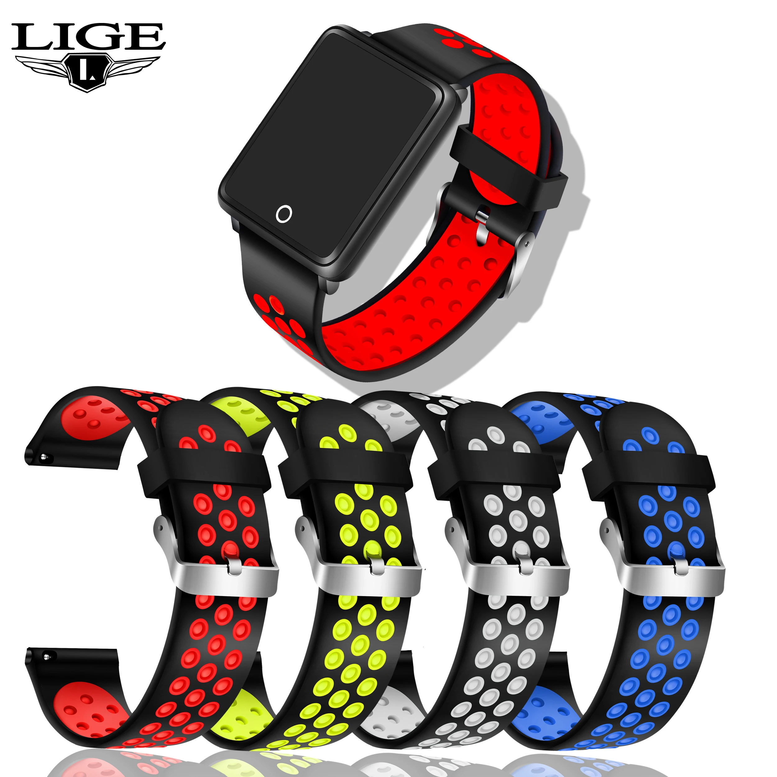 

LIGE BW0062 Smart Watch Replacement Soft Silicone Wristband Watch Strap Replaced With Smart Watch Bracelet Wristband
