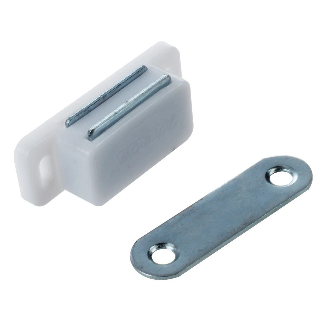 

Cabinet Door Hardware White Base 1.8" Long Single Magnetic Catch