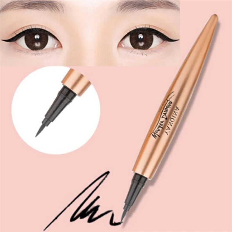 

1pc Eyeliner Fast Dry Waterproof Anti Sweat And Non Halo Dyeing Liquid Eyeliner Pen maquiagem profissional completa delineador