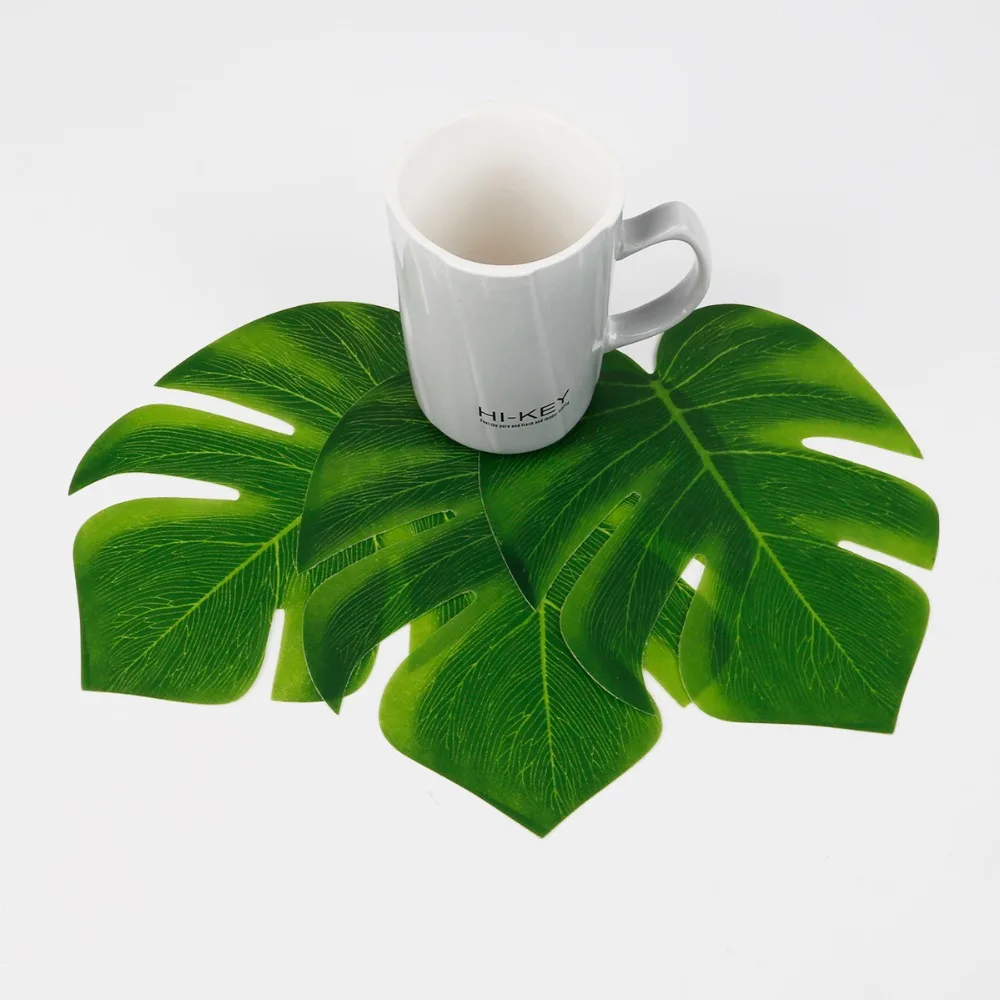 10 шт. 12 зеленый искусственный тропические Пальмовые Листья Гавайские для Гавайской вечеринки джунгли пляж оформление вечеринки Гавайи
