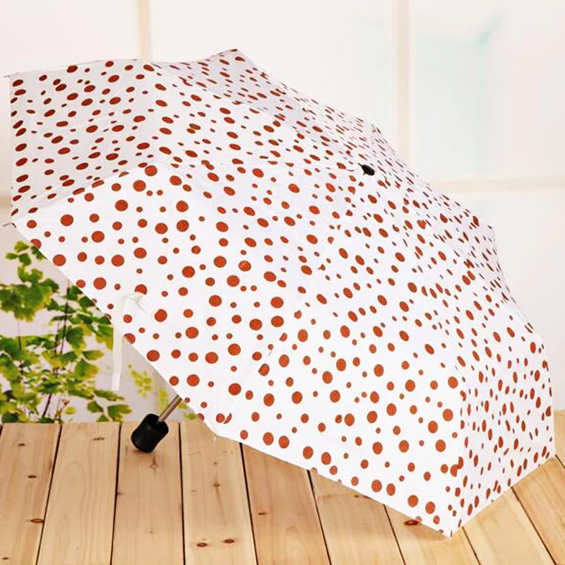 

New Creative Portable Mini Household Items Short Handle Umbrella Folding Couple Fashion Sun multicolorColor print sun Rain Women