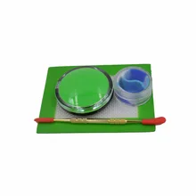 6ml Acrylic Cosmetic box silicone wax jar+7ml butane oil silicone wax container+Dab Carving tools+silicone mat pads