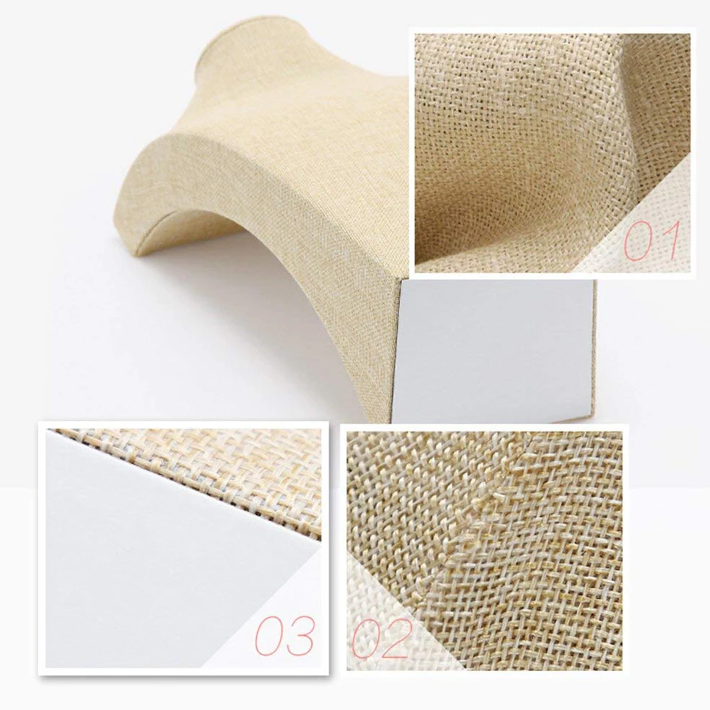 2pcs Simple Necklace Pendant Display Bust Mannequin Stand Holder Rack Linen Stable 115x200mm 175x290mm