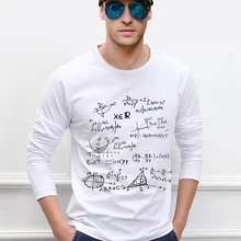 Наука для взрослых Футболка для подростков математическая формула Мужская футболка с длинным рукавом стиль Весна хлопок Высокое качество Топ тройники