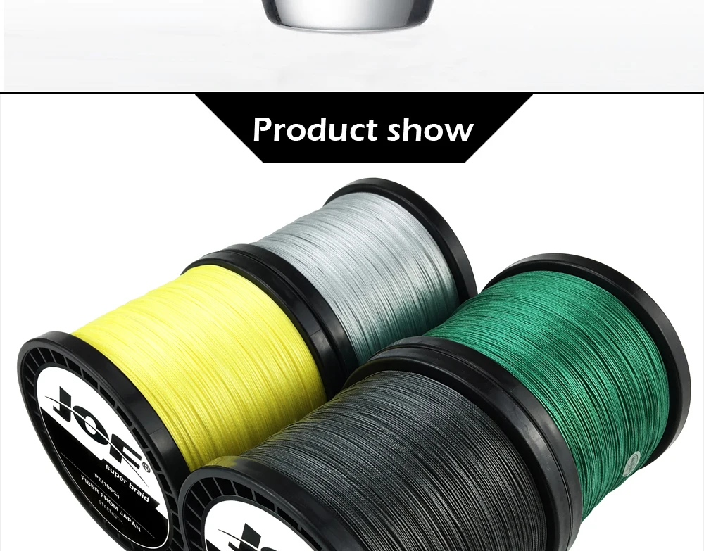 Linha de Pesca Linha de Pesca de Água Salgada do Mar Multicolor 8 Vertentes 300 m 500 m 1000 m pe Braid de Água Weave 100% Superpotência Jof 16 High Quality Esporte e Lazer