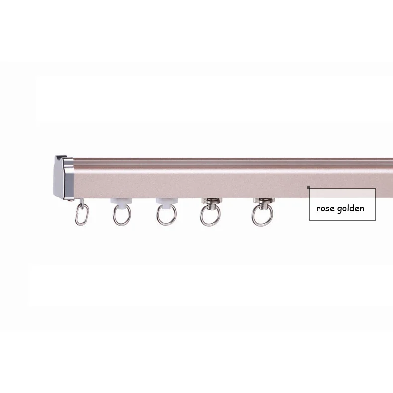 Новое поступление толстые карнизы для штор булайт-в нано-пластиковой полосе алюминиевый сплав Аксессуары для штор Индивидуальный размер - Цвет: Rose Golden Single