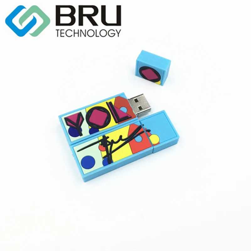 USB флеш-накопитель BRU 32 Гб 64 128 ГБ резиновая память из ПВХ силиконовая флешка на