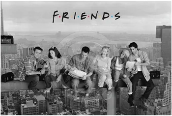 

Hot Sale Friends Lunch on a Skyscraper Cloth Poster Prints picture nice movie style custom Silk Fabric Cloth Poster