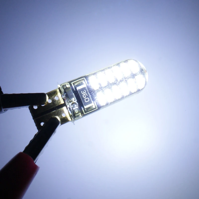 RXZ 10 шт. T10 W5W светодиодный силиконовый гелевый свет 194 168 3014 24SMD светодиодные лампы