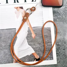 Ремешок из натуральной кожи, ремешок для мобильного телефона, держатель для карт, Ретро стиль, ID карта, ключ, USB камера, MP3, 4, простые, длинные, на запястье, на шею, ремни