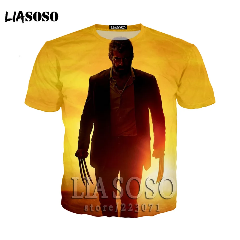 

LIASOSO X-Men Wolveriner logan Maglietta Delle Donne Estate Stampato Supereroe Manica Corta Tees T-Shirt LO12