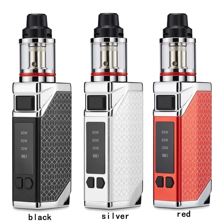 

2pcs/lot Original HB 80w box mod vape kit 2200mah build-in battery 2.5ml 0.5ohm coil tank vapor e cigarette vape pen kit