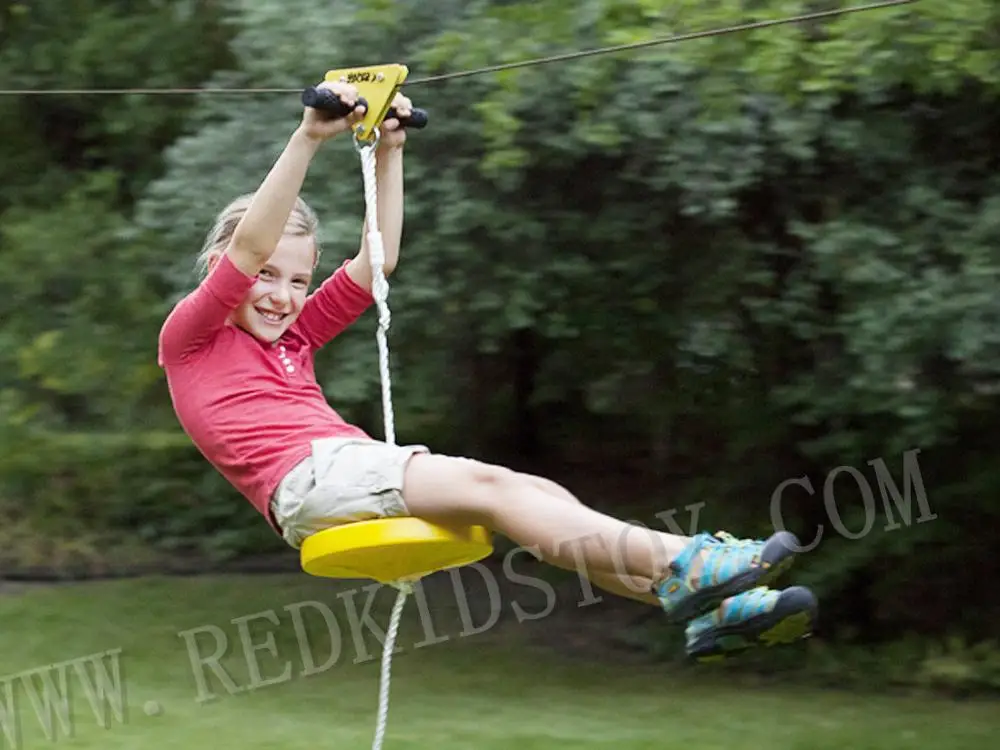 Izipline 95 Feet Zip Line Kit With Seat and Bungee Brake Speed .. 2day Delivery for sale online 