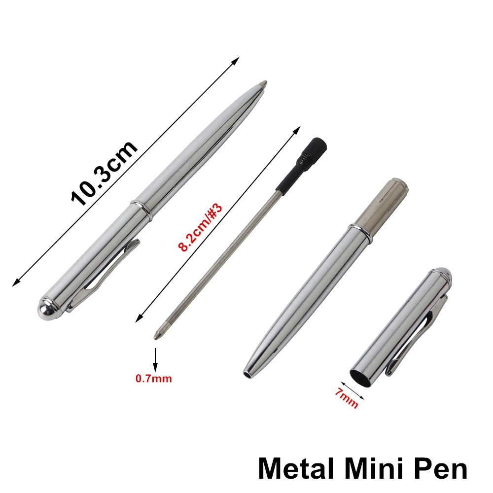 GENKKY мини металлическая шариковая ручка Вращающаяся ручка карманного размера портативная шариковая маленькая ручка маленькая масляная Изысканная короткая ручка для школы