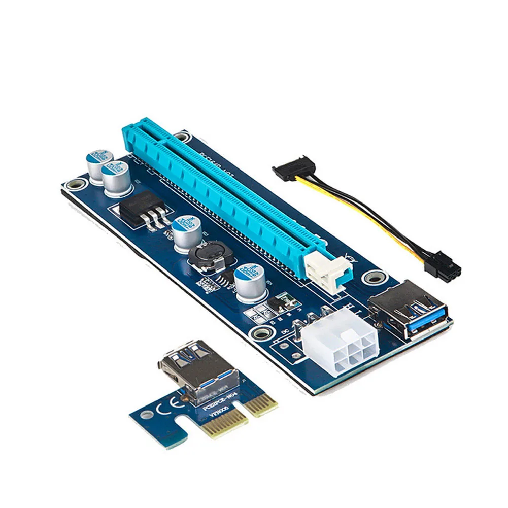 Новый 70 см USB3.0 PCI-E Экспресс 1x к 16x Extender адаптер Riser Card SATA 6 Pin Мощность кабель