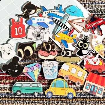 

1 PC Cartoon fashion korea style cars plane Brooch Acrylic Badges Icons on The Backpack Pin Badge Decoration Badges for Clothing